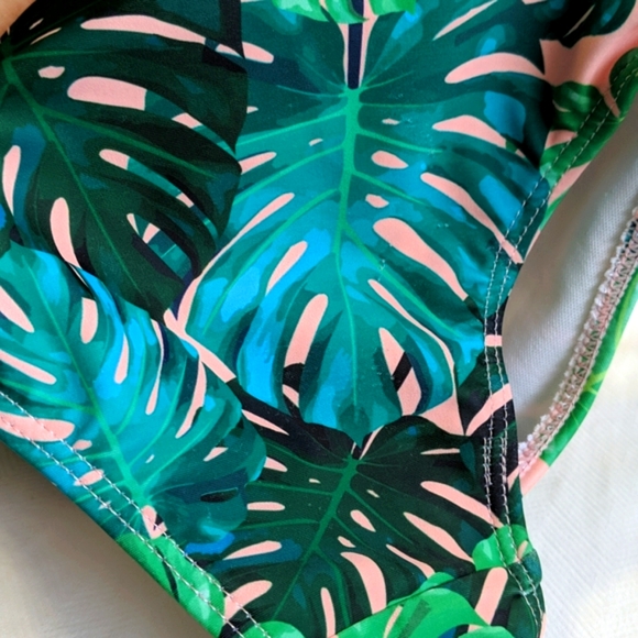 tropical palm print bikini 2 piece swimsuit 2T toddler girls - Picture 7 of 8